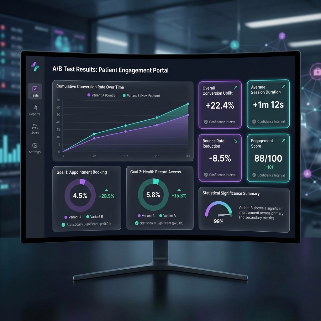 A/B testing metrics dashboard
